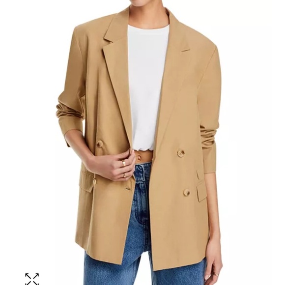 NWT French Connection Alania Double-Breasted Blazer – Size 10 – Incense - Picture 2 of 14
